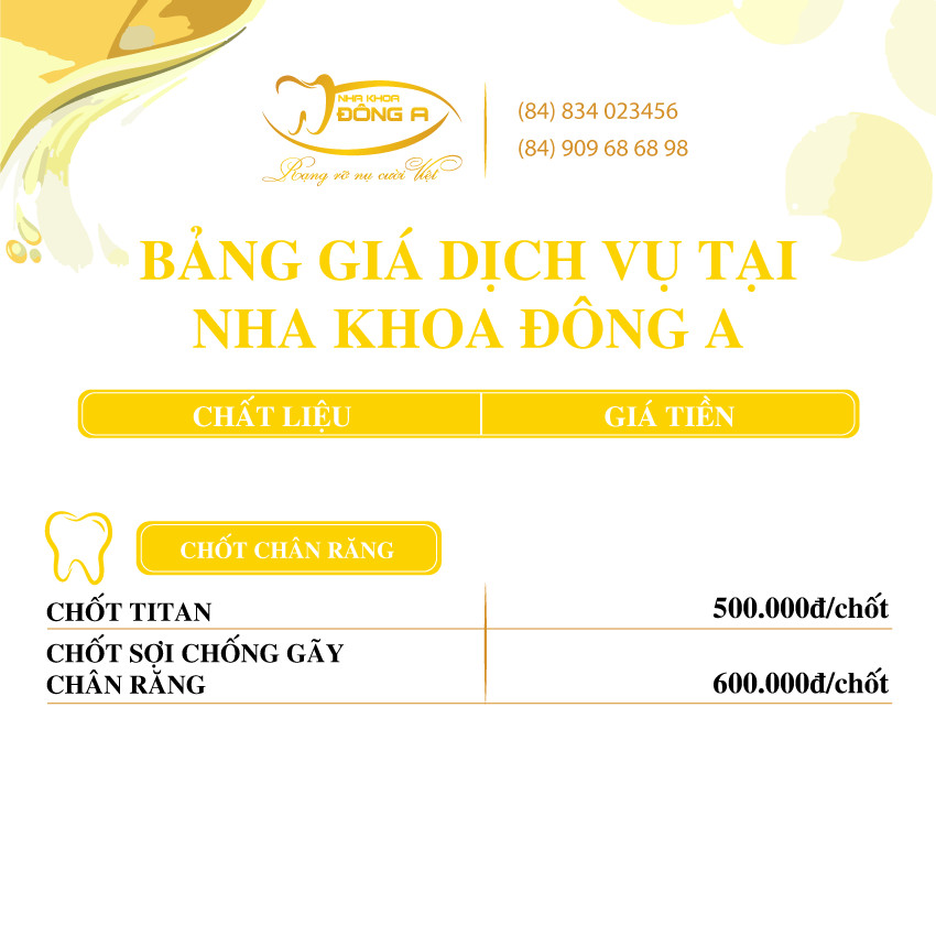 Chot Chan Rang Nha Khoa Dong A