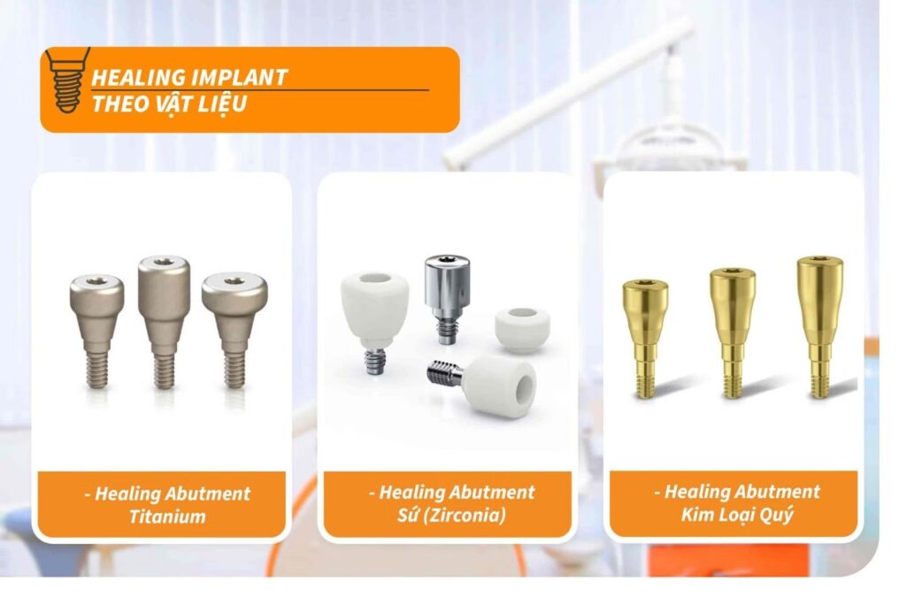 Phân loại Healing implant theo vật liệu